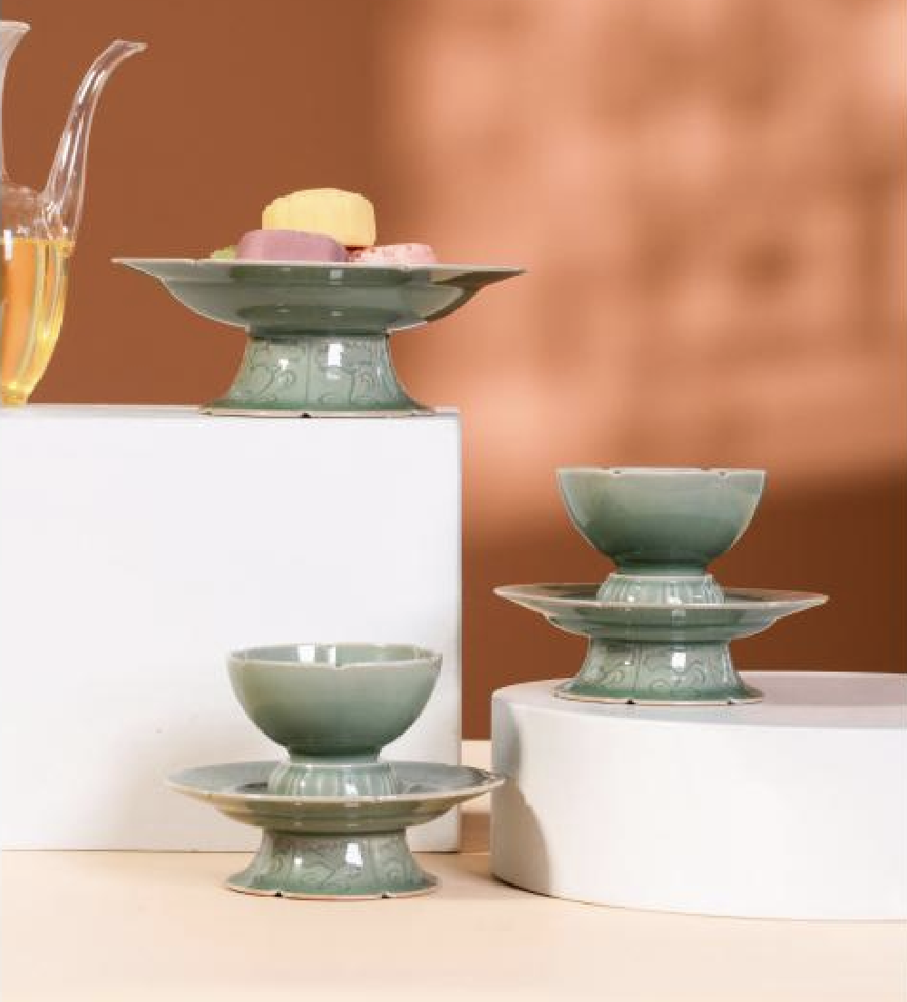 龙泉青瓷盖碗茶具
