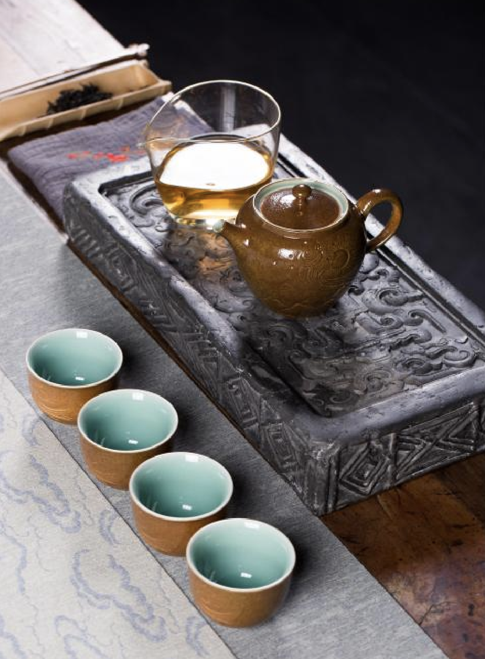 龙泉青瓷茶席套装