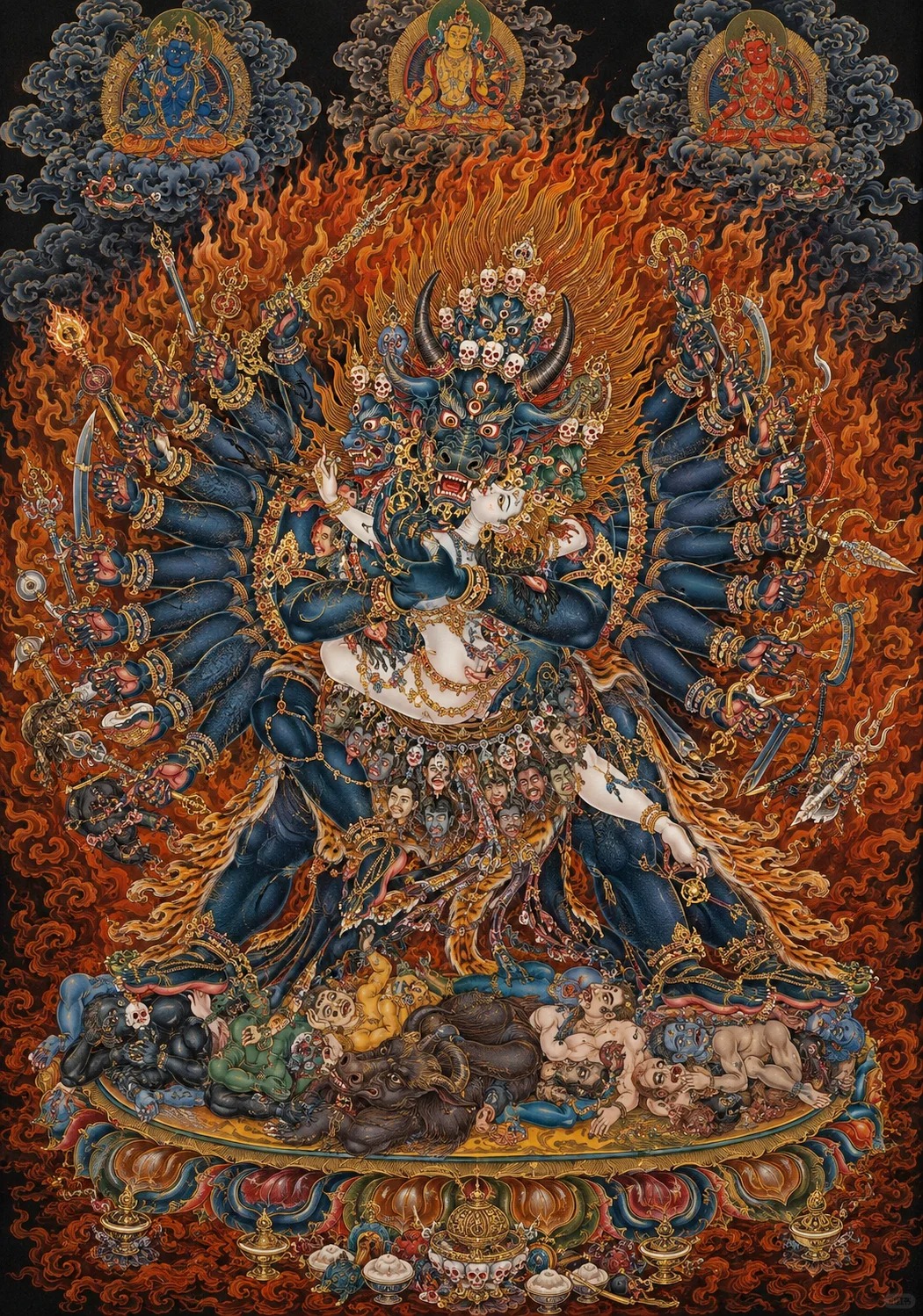 Protector deity thangka art