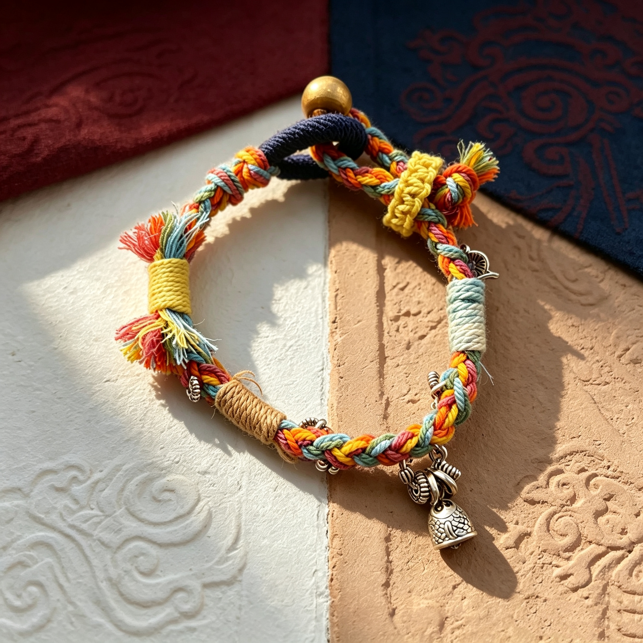 Handwoven Tibetan cord bracelet